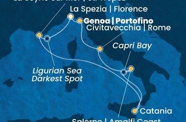 Itálie, Francie z Janova na lodi Costa Fascinosa