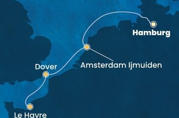 Německo, Nizozemsko, Velká Británie, Francie z Hamburku na lodi Costa Favolosa