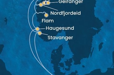 Německo, Norsko z Hamburku na lodi Costa Favolosa