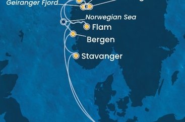 Německo, Norsko z Hamburku na lodi Costa Favolosa