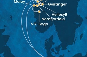 Německo, Norsko z Hamburku na lodi Costa Favolosa
