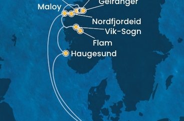 Německo, Norsko z Hamburku na lodi Costa Favolosa