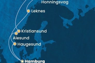 Německo, Norsko z Hamburku na lodi Costa Favolosa