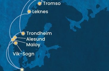 Německo, Norsko z Hamburku na lodi Costa Favolosa