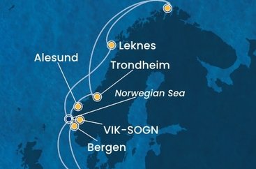 Německo, Norsko z Hamburku na lodi Costa Favolosa