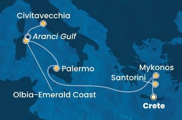 Řecko, Itálie z Heraklionu na lodi Costa Pacifica