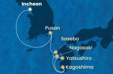 Jižní Korea, Japonsko ze Soulu na lodi Costa Serena