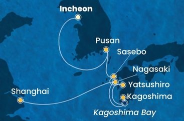Jižní Korea, Japonsko, , Čína ze Soulu na lodi Costa Serena