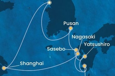 Jižní Korea, Japonsko, Čína ze Soulu na lodi Costa Serena