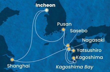 Jižní Korea, Japonsko, , Čína ze Soulu na lodi Costa Serena