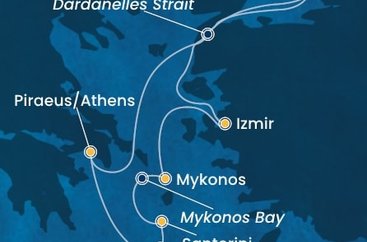 Turecko, Řecko z Istanbulu na lodi Costa Fortuna