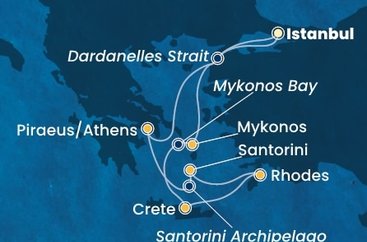 Turecko, Řecko z Istanbulu na lodi Costa Fortuna