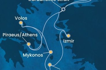 Turecko, Řecko z Istanbulu na lodi Costa Fortuna