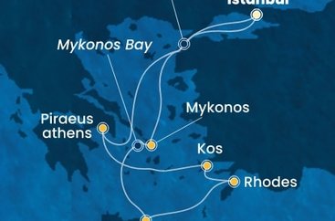 Turecko, Řecko z Istanbulu na lodi Costa Pacifica