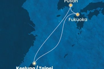 Tchaj-wan, Japonsko, Jižní Korea z Keelungu (Taipeje) na lodi Costa Serena