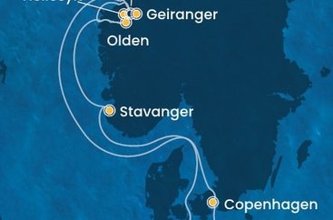 Německo, Dánsko, Norsko z Kielu na lodi Costa Diadema