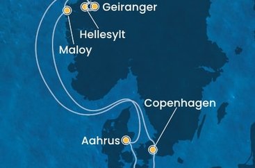 Německo, Dánsko, Norsko z Kielu na lodi Costa Diadema