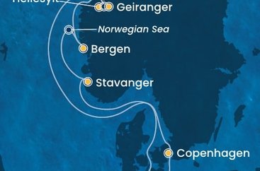 Německo, Dánsko, Norsko z Kielu na lodi Costa Diadema Německo, Dánsko, Norsko z Kielu na lodi Costa Diadema