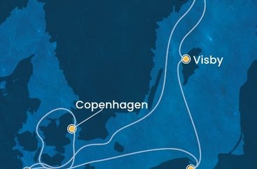 Německo, Dánsko, Polsko, Švédsko z Kielu na lodi Costa Diadema