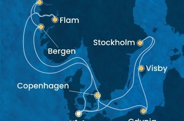Německo, Dánsko, Norsko, Polsko, Švédsko z Kielu na lodi Costa Diadema