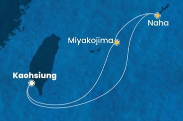 Tchaj-wan, Japonsko na lodi Costa Serena