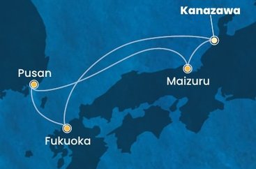 Japonsko, Jižní Korea z Kanazawy na lodi Costa Serena