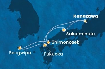 Japonsko, Jižní Korea z Kanazawy na lodi Costa Serena