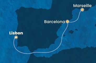 Portugalsko, Španělsko, Francie z Lisabonu na lodi Costa Favolosa