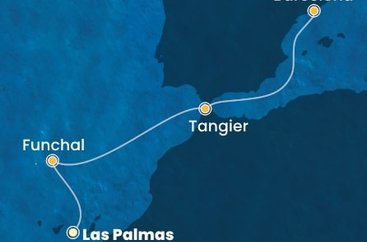 Španělsko, Portugalsko, Maroko z Las Palmas na lodi Costa Pacifica