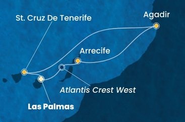 Španělsko, Maroko z Las Palmas na lodi Costa Smeralda