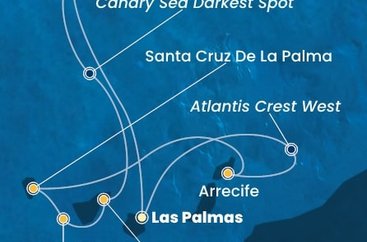 Španělsko, Portugalsko,  z Las Palmas na lodi Costa Fortuna