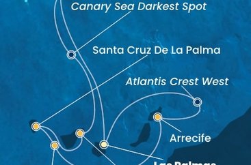 Španělsko, Portugalsko,  z Las Palmas na lodi Costa Fortuna