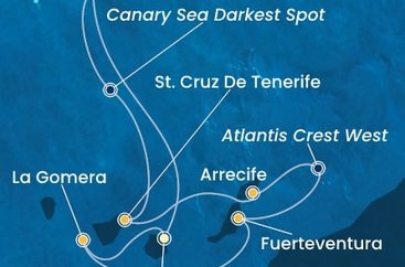 Španělsko, Portugalsko, La Gomera z Las Palmas na lodi Costa Pacifica