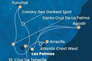 Španělsko, Portugalsko, Maroko z Las Palmas na lodi Costa Fortuna