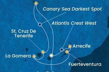 Španělsko, Portugalsko, La Gomera z Las Palmas na lodi Costa Fortuna