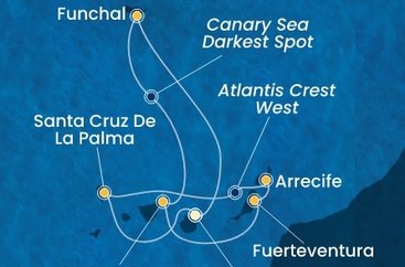 Španělsko, Portugalsko z Las Palmas na lodi Costa Pacifica