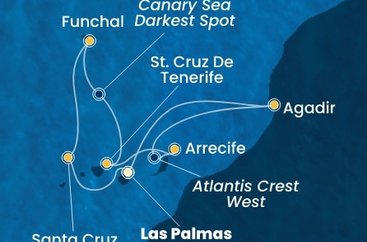 Španělsko, Portugalsko, Maroko z Las Palmas na lodi Costa Fortuna