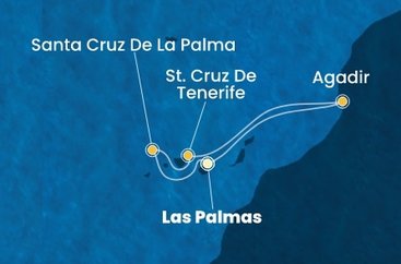 Španělsko, Maroko z Las Palmas na lodi Costa Smeralda