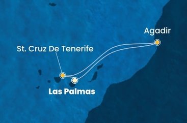 Španělsko, Maroko z Las Palmas na lodi Costa Smeralda