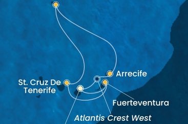 Španělsko, Portugalsko z Las Palmas na lodi Costa Smeralda