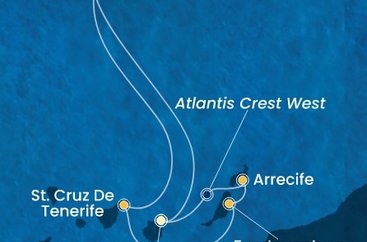 Španělsko, Portugalsko z Las Palmas na lodi Costa Smeralda