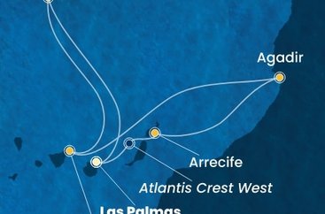 Španělsko, Portugalsko, Maroko z Las Palmas na lodi Costa Smeralda