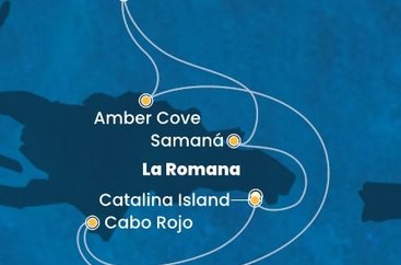 Dominikánská republika, Zámořské území Velké Británie z La Romany na lodi Costa Pacifica