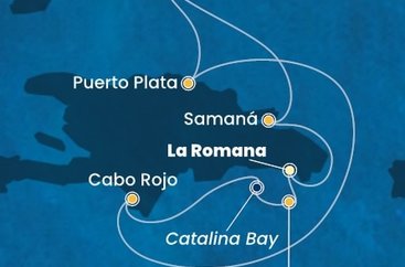 Dominikánská republika, Zámořské území Velké Británie z La Romany na lodi Costa Fascinosa