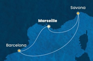 Francie, Itálie, Španělsko z Marseille na lodi Costa Serena