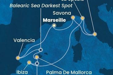 Francie, Španělsko, Itálie z Marseille na lodi Costa Pacifica
