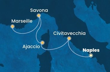 Itálie, Francie z Neapole na lodi Costa Fascinosa