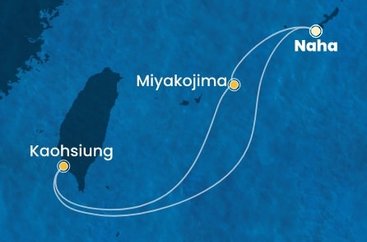 Japonsko, Tchaj-wan z Naha na lodi Costa Serena