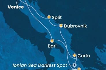Itálie, Řecko, Chorvatsko z Marghery na lodi Costa Deliziosa