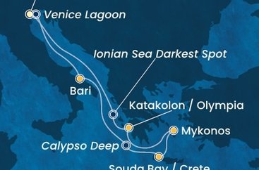 Itálie, Řecko z Marghery na lodi Costa Deliziosa